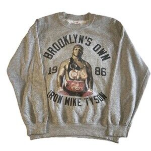 Roots of Fight Mike Tyson "Brooklyn’s Own" Sweatshirt - Gray - Size Medium